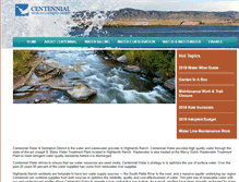 Tablet Screenshot of centennialwater.org